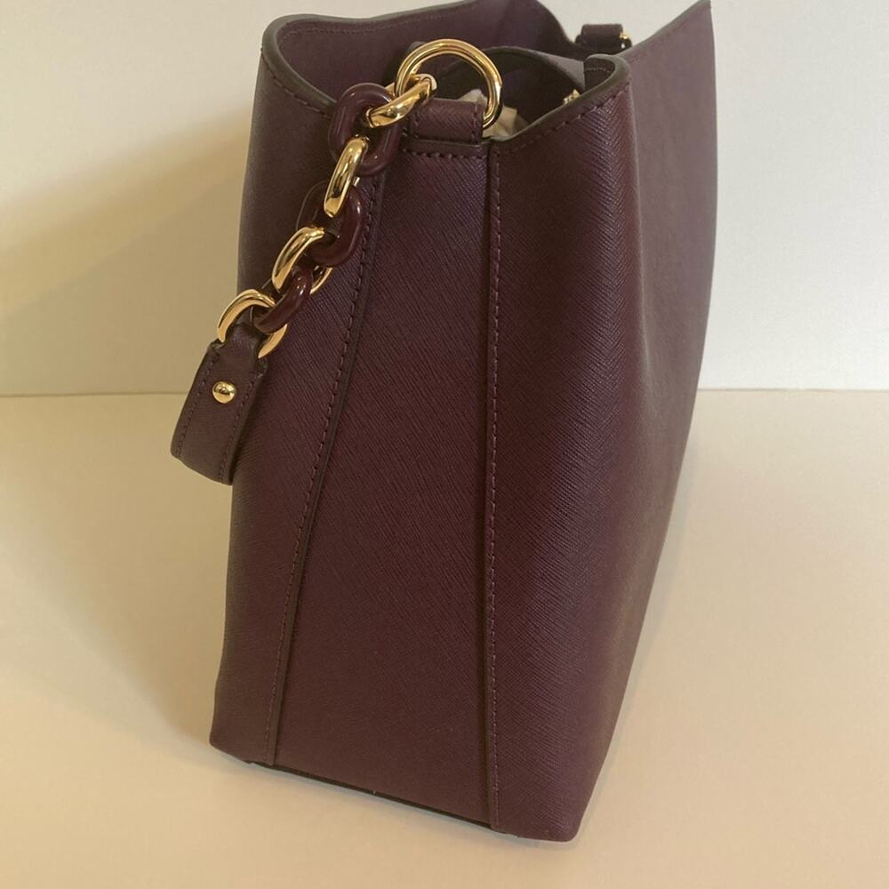 🌺 NWT Authentic Michael Kors Leather Satchel - Picture 9 of 16